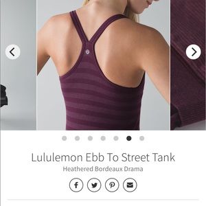 Lululemon ebb to street tank.